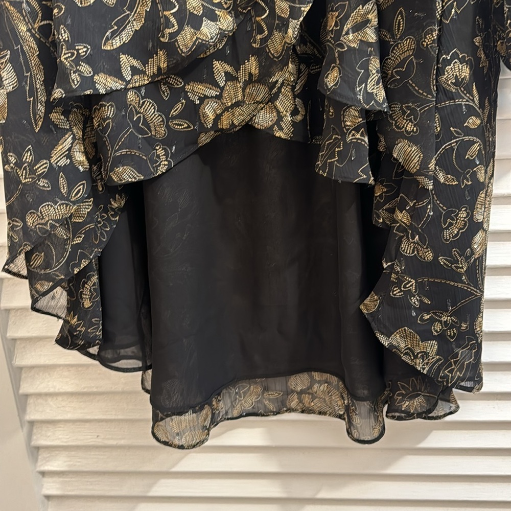 Torrid Layered Tie Front Wrap Hi-Low Tunic - Size 00 - Picture 5 of 15